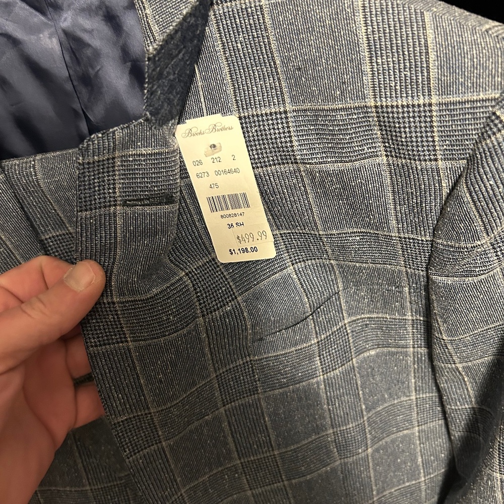 NWT 36s Brooks Brothers 1818 silk/wool suit